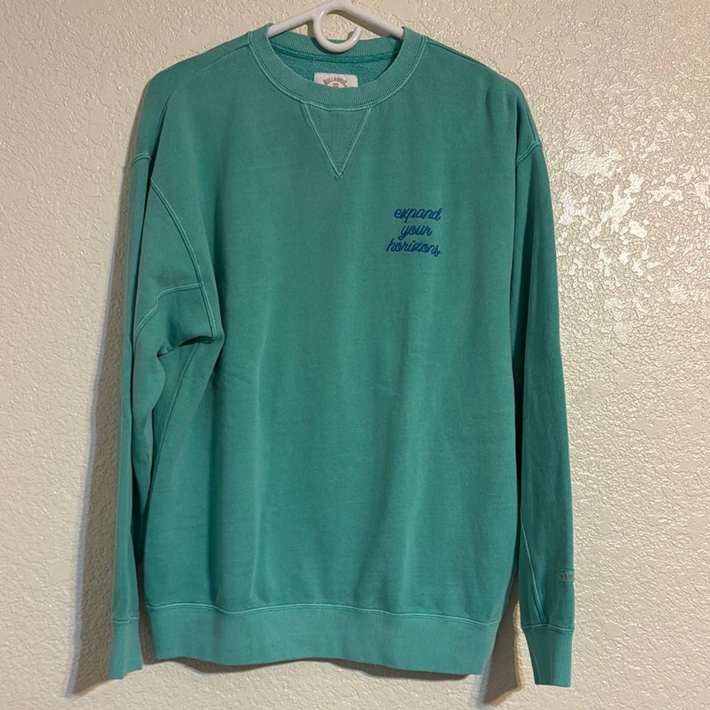 BILLABONG x Wrangler Collab - “Expand Your Horizons” Teal Sweatshirt